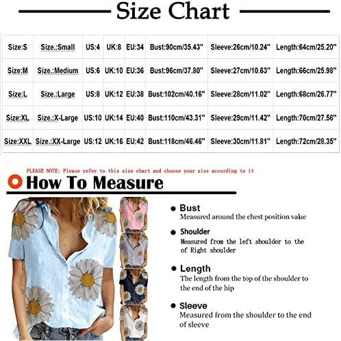 Краток ракав 2023 графичко печатење цветно копче надолу до бренд блуза маица за тинејџерски девојки лето есен на врвот uw uw