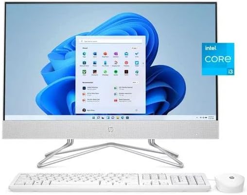 HP 24-df1023w 23.8 FHD сите Во Еден Itel Core i3-1115G4 3.0 GHz 4GB RAM МЕМОРИЈА 256GB SSD WiFi Bluetooth Веб Камера Windows 11 Дома