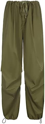 Miashui Crop Pants за жени обични жени, баги карго панталони, улична облека хип хоп џогери женски панталони обични со џебови