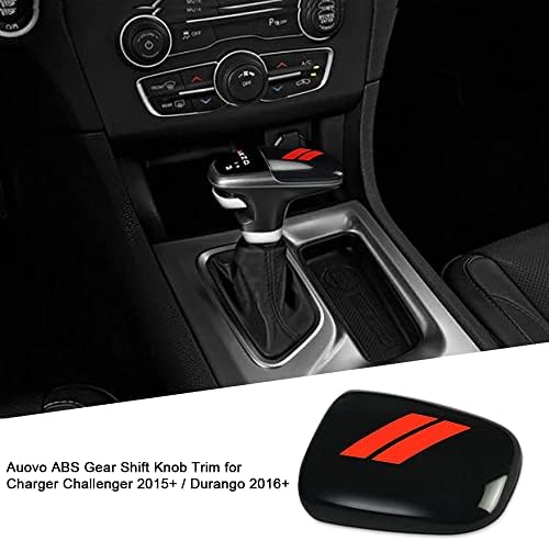 Auovo Gear Shift Knob Trim за додатоци за полначи Challenger 2015-2023 / Durango -2023 ABS ентериер за декорација на менувачот менувач