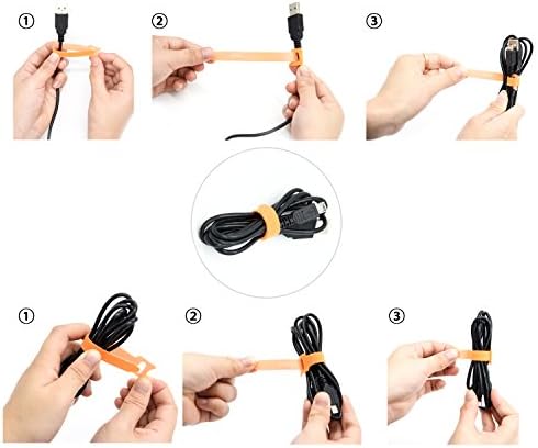Врски за кабел за прицврстување на пату за прицврстување - 30 парчиња 3 инчи микрофибер крпа кука и јамка за управување со жицата за управување