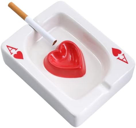 Керамички пепел -покер Модерна десктоп десктоп преносна цигара од цигара со мијалник со мијалник на отворено за домашна канцеларија модна декорација