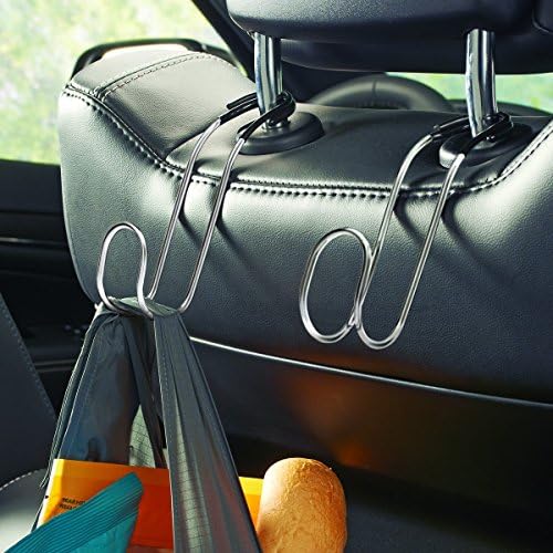 Куки со високи патни метални автомобили за чанта и торби за предното седиште, задното седиште или багажникот, куките за потпирачи за глава