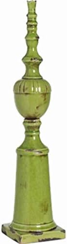 Benjara BM165678 Традиционален керамички дух, зелена