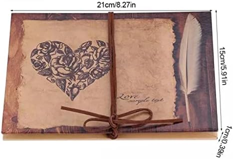 ZSEDP 34 страници DIY занаетчиски фото албум гроздобер стил срце серија рачно изработен фото албум за скриптички travelубител на свадба меморија