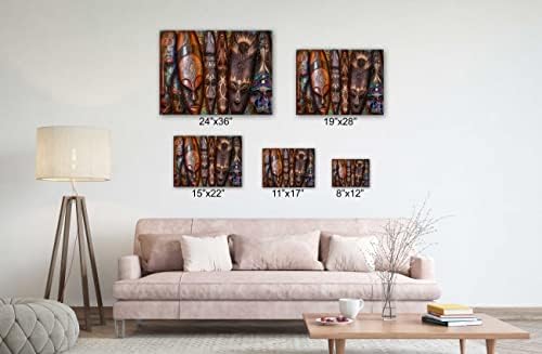 Духовни објекти на африкански уметнички wallидни декор платно, црно -златно декор за спална соба, афроамерикански црни жени wallидни уметности постер за спална соба, а?