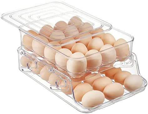 41 држач за јајца за фрижидер, ролна контејнер со јајце, голема кутија за складирање на јајце, свежо складирање за фрижидер со