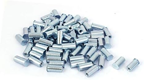 Х-гаден јаглероден челик цинк позлатена хексадецимална глава целосна нишка само клининг сребрен тон m4x16mm 100 парчиња (Acero al Carbono Recubierto