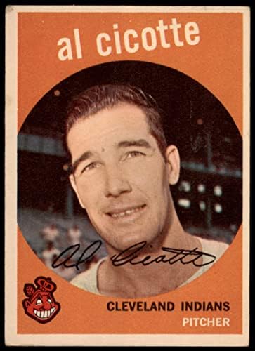 1959 Топпс 57 Ал Цикот Кливленд Индијци Дин картички 2 - Добри Индијанци