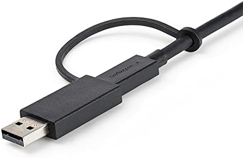 Startech.com 3FT USB-C кабел со USB-A адаптер Донгл-Хибриден 2-во-1 USB C кабел W/USB-A-USB-C до USB-C, USB-A до USB-C-идеален за хибридно докинг Станица