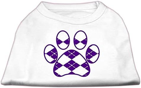 Производи за миленичиња од миленичиња Аргиле шепа со пурпурен екран за печатење кошула бела с