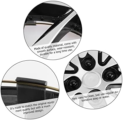 Favomoto Black Decor 14 со ладна кожа автомобили со капачиња со капачиња, компатибилни бандажи Декоративни универзални - модификација центар