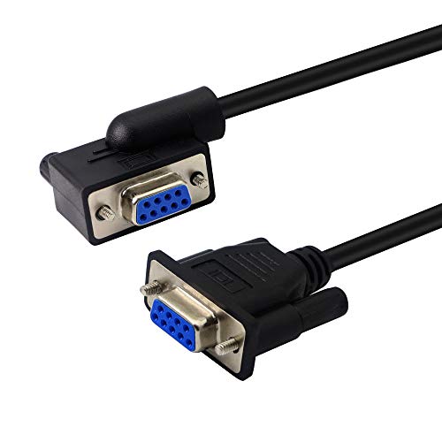 PNGKNYOCN 30 см директно преку серискиот кабел DB9 RS232. 90 степени десно агол RS232 женски до женски кабел, YouCheng, за компјутери,