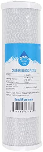 Замена на 8 -пакет за Omnifilter U25 Активиран филтер за блок на јаглерод - Универзален филтер од 10 инчи компатибилен со единицата