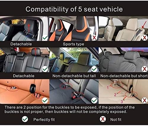 MM01 Седиштето опфаќа 5-седиште целосен сет погоден за повеќето автомобили, автомобили, SUV, пикап ttrucks, воздушни перничиња за воздушни