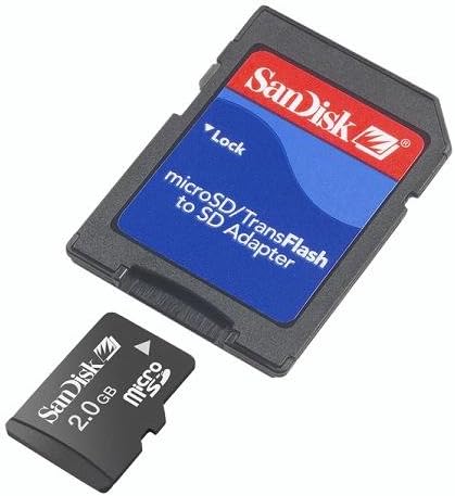 Sandisk 2gb MicroSD / TransFlash Картичка w/SD Адаптер камера