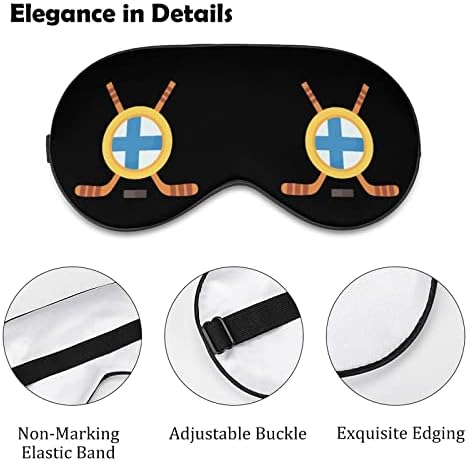 Хокеј во маска за спиење во Финска Трајни слепи меки маски за очи со прилагодлива лента за жени жени
