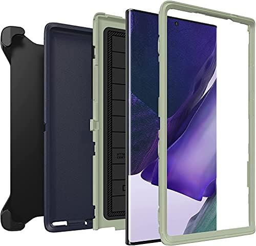 Otterbox Defender Screender Serection Serecter Serected Case & Belt Clip Holder for Galaxy Note 20 Ultra 5G мало пакување - црна - со микробна