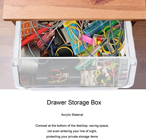 Кутија за складирање на акрилни фиоки за складирање, акрилна фиока за складирање на прикриен простор за заштеда на простор за заштеда на акрилна