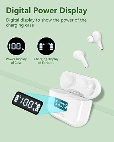 Безжични ушни ушни уши Bluetooth Control Control Control Control Control With Bluetooth 5.2 IPX6 водоотпорни стерео слушалки во уво слушалки