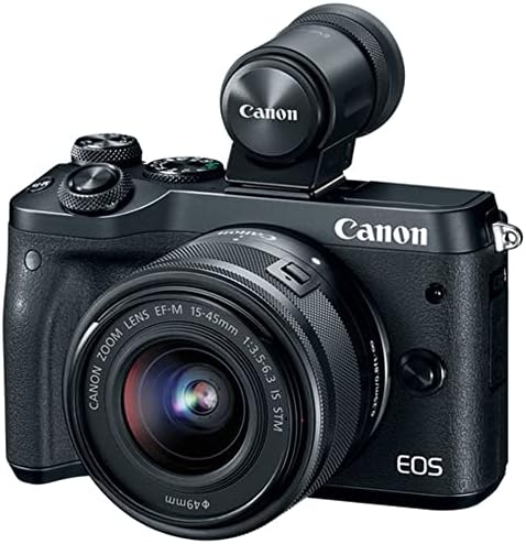 Canon EOS M6 Mark II Камера W/EVF-DC2 Електронски Визир 15-45mm Објектив, Стабилен Статив, 64gb Sandisk Мемориска Картичка, Вистинска