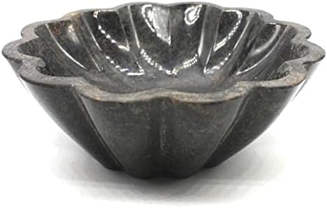 Декоративна рачно изработена цветна црна агатна чинија за заздравување на полнење со кристали, чистење, нудење на скапоцен камен селенитски