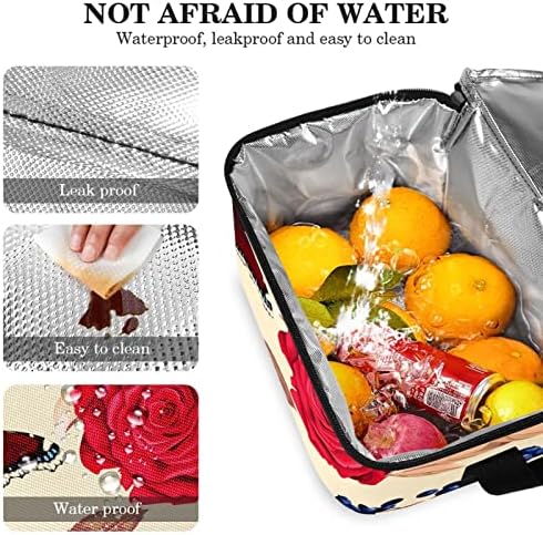 Торба за испорака на храна од роза од пеперутка, изолирана торба за намирници | Двоен патент