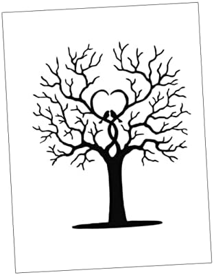 Абаодам 40 Отпечаток од Прст Дрво Отпечаток Од Прст За Туш За Бебиња Дрво За Отпечатоци Од Прсти За Свадба Книга За Гости Книга За Гости