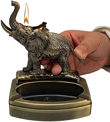 Декоративни поставувања од пепел со запален облик на слон （Без гас）