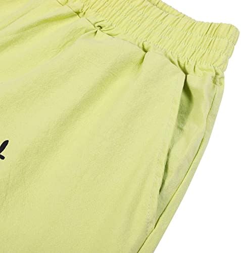 Shuенски табла Миашуи ги печати жените еластични модни панталони памук лабава половината летни обични шорцеви панталони женски јога