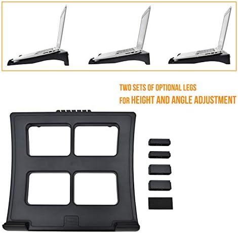 DAC вентилирана висина и агол прилагодлив лаптоп штанд за биро, не-лизгање, управување со кабел вклучуваат 2,6 x 11,5 x 13