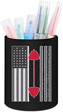 Американско знаме за кревање тежина за печатење печатено пенкало Куп за молив за организатор на биро за шминка за четка за четки за
