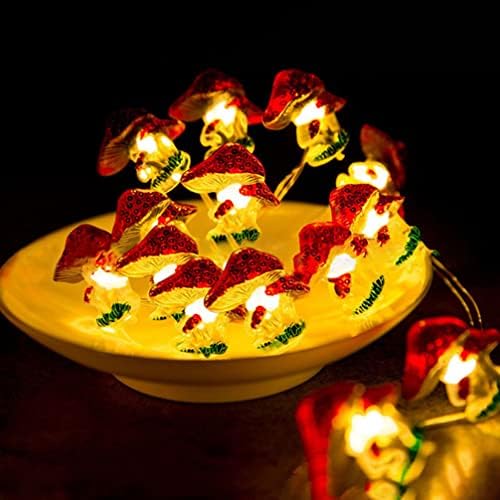Tofficu Божиќен декор, жица за печурки, LED декоративни жици светла печурки самовила за спална соба забава Божиќна свадба двор за украсување жици