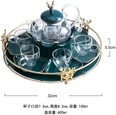 Чајници цветни чајници поставени стакло во вода во домаќинството Попладне чај овошје цвет чајник чај сет за греење на свеќа чај