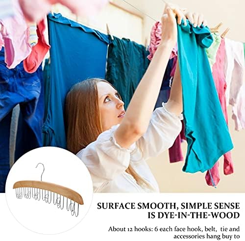 Алипис Мултифункционален дрвен простор за перење алишта со шалови чорапи за облека за држач за заштеда на вртење корисни свилени кло-организатор