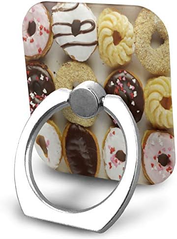 Телефонски штанд крофна со чоколаден лимон прстен на држачот за телефони прилагодлив 360 ° ротација прстен за прсти за iPad, поттикне,