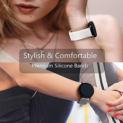 Hometer 20 mm ширина опсези компатибилни со Samsung Galaxy Watch Active 2/Galaxy Watch 4 Classic and Garmin Vivoactive 3/vivomove,