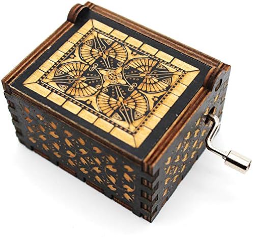 Дрвена музичка кутија Укебобо - Вие сте мојата музичка кутија за сонце, дизајнирано црно сликарство, подароци за тетка - 1 сет