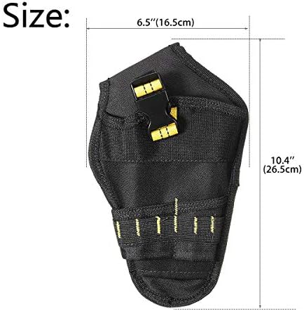 Делови за алатки за џеб за дупчалка за вежбање безжичен држач за безжични алатки торба за торбички со торбички за торбички со црна боја -