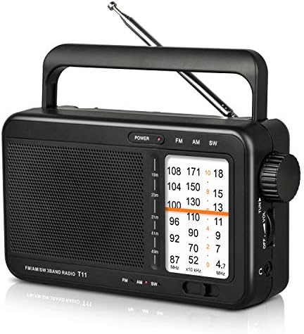 Преносен AM FM SW радио батерија управува со радио со 3 D мобилни батерии или AC моќност, транзистор радио со одличен прием, одличен звук, чист