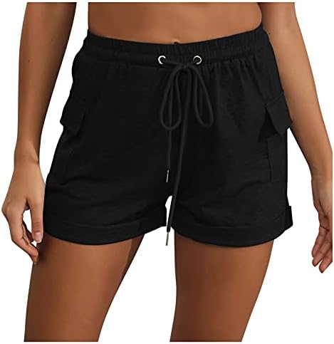 Обични шорцеви за жени летни високи половини удобни салон шорцеви тениски шорцеви за пешачење празнични лабави удобни шорцеви на плажа