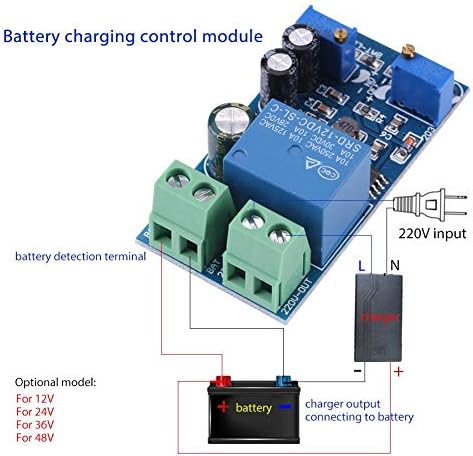 Модул за контролор за полнење Hilitand, модул за прекинувач за контролна табла за полнење на батеријата 10A, модул за прекинувач за напојување