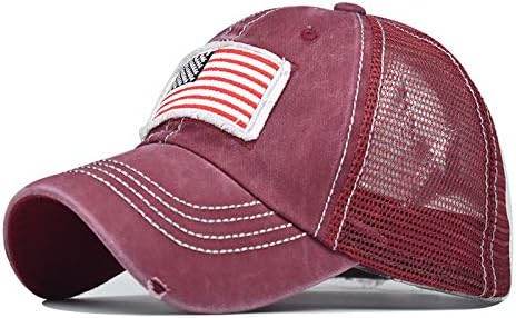 САД Американско знаме бејзбол капа прилагодлива атлетска камионџија капа безбол тато тато капи на отворено шминка за мажи за мажи