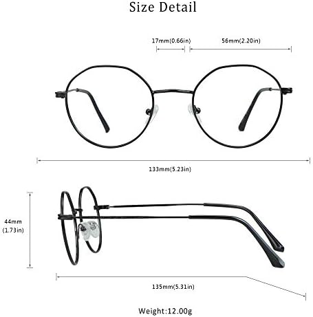 LifeArt Круг Легура Рамка Очила Сина Светлина Блокирање Очила Очила За Читање+3.75 Зголемување