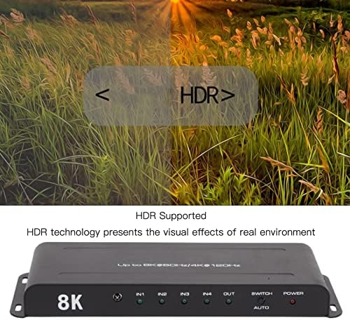 HDMI Прекинувач 4 во 1 Надвор, 4k 8K Hdmi Прекинувач Сплитер Со Далечински Управувач, HDMI Прекинувач Кутија Центар ЗА PS5/4, За