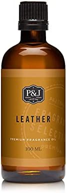 P&J Трговска кожа + масло од мирис на тиквуд - миризливо масло од премиум одделение - 100мл - 2 пакувања