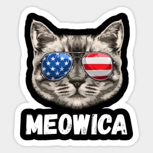 Налепница винил смешна мехока мажи жени САД американско знаме мачка 4 -ти јули - налепници винил лаптоп декорална вода шише шише, смешна