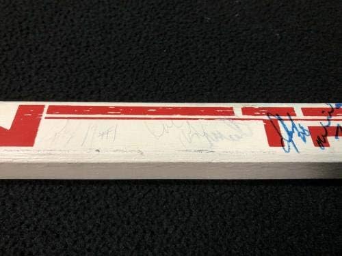 1984/85 Тимот На Квебек Нордикес Потпиша Титан Мишел Гулет Модел Стап 20 Автограмирани Нхл Стапчиња