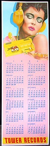 Кула Евиденција Оригинален Постер Календар 1984 Френк Карсон Стерео 105 ФМ Стоктон