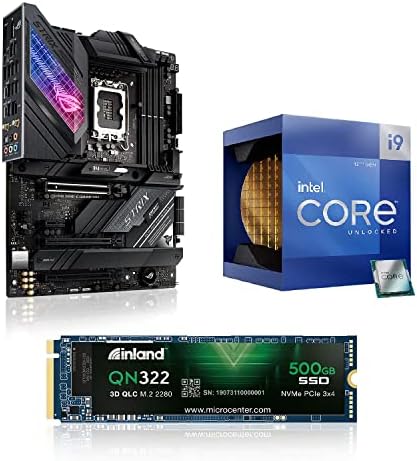 ВНАТРЕШЕН QN322 500gb Gen3 PCIE 3.0 NVMe M. 2 2280 SSD + Intel Core i9 - 12900k Десктоп Процесор 16 Јадра до 5.2 GHz Отклучен Lga1700 Десктоп